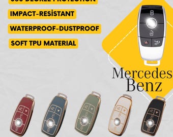 MERCEDES BENZ 4-Button Key Fob Cover for C, E, S, G, M, R, Sl, Sprinter - Tpu Smart Case
