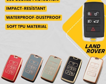 Funda para llavero de 5 botones de Land Rover para Defender, Discovery, Range Rover y Velar - Funda inteligente de TPU