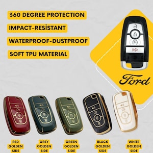 FORD 4-Button Key Fob Cover for Bronco, Edge, Maverick, Ranger