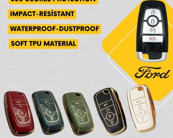 FORD 4-Button Key Fob Cover for Bronco, Edge, Maverick, Ranger