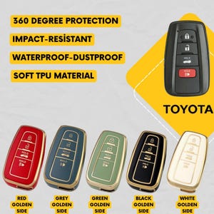 TOYOTA 4-Tasten-Schlüsselanhänger Abdeckung für Camry, RAV4, Corolla