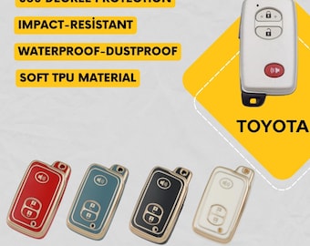 TOYOTA 3-Button Key Fob Cover for Prius, Avalon, Highlander - Tpu 360 Protection