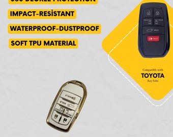 TOYOTA 6-Button Key Fob Cover for Sienna - Tpu Remote Case
