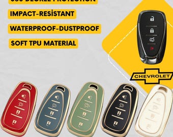 CHEVROLET 4-Button Key Fob Cover for Malibu, Tahoe, Camaro - Tpu 360 Protection