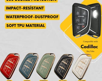 Etui na kluczyk z 6 przyciskami kompatybilne z CADILLAC Escalade - etui z TPU