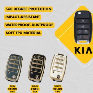 KIA 6-Tasten Key Fob Abdeckung für Sedona EX, L, Lx, Sx - TPU Fernbedienung Fall