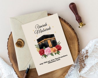 Umrah Mubarak - Islamische Grußkarte - islamische Postkarte - Umrah Geschenk - Umrah Postkarte