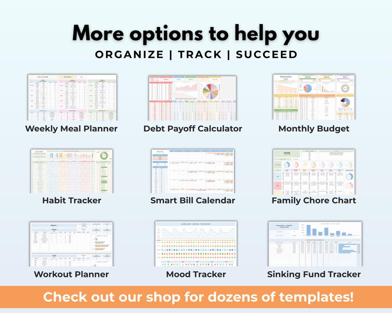 Budget & Checkbook Register Google Sheets Bank Account Tracker Finance ...