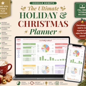 Christmas Planner Google Sheet Template Christmas Budget Planner Holiday Gift Tracker To Do List Stocking Christmas Gift Tracker Per Person