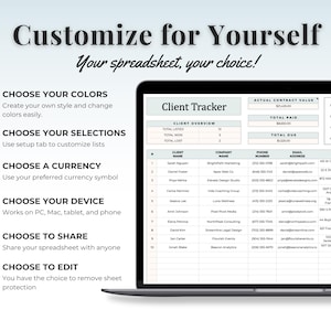 Client Tracker Google Sheet Template Freelance Tracker CRM Lead Tracking Small Business Client Management Spreadsheet Business Planner List image 6