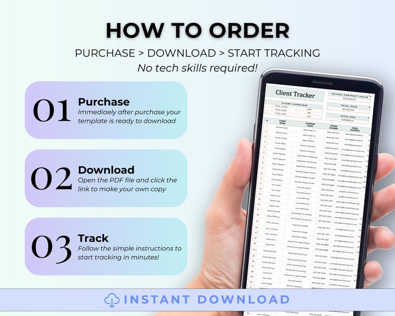 Client Tracker Google Sheet Template Freelance Tracker CRM Lead Tracking Small Business Client Management Spreadsheet Business Planner List image 8