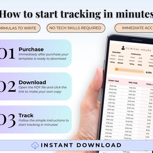 Clinical Hours Tracker Supervision Log Licensure Template LCSW LPC Therapists Counselors Nurses Social Work Internship Tracker Google Sheets image 10