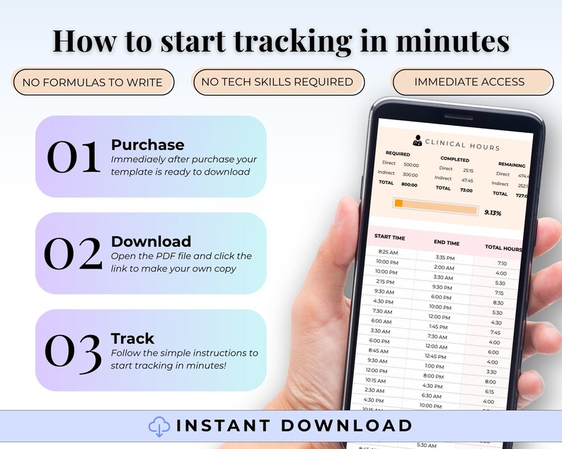 Clinical Hours Tracker Supervision Log Licensure Template LCSW LPC Therapists Counselors Nurses Social Work Internship Tracker Google Sheets image 10
