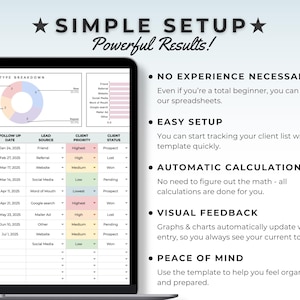Client Tracker Google Sheet Template Freelance Tracker CRM Lead Tracking Small Business Client Management Spreadsheet Business Planner List image 7