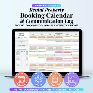 Buchungskalender und Kommunikationslog für Kurzzeit-Mietobjekte Reservierungslog Google Sheets