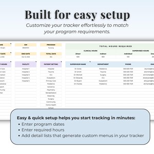 Clinical Hours Tracker Supervision Log Licensure Template LCSW LPC Therapists Counselors Nurses Social Work Internship Tracker Google Sheets image 4