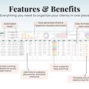 Client Tracker Google Sheet Template Freelance Tracker CRM Lead Tracking Small Business Client Management Spreadsheet Business Planner List image 4