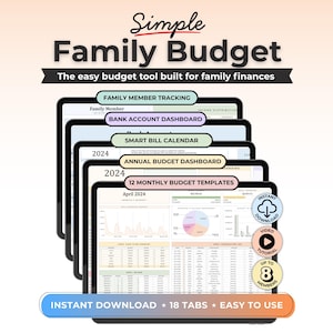 Family Budget Planner Monthly Google Sheets Annual Shared Biweekly Expense Tracker Bill Calendar Spreadsheet
