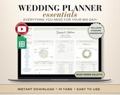 Wedding Planner Google Sheet Digital Wedding Planning Spreadsheet Budget Checklist Guest List Vendor Tracker Timeline Organizer Gift Tracker