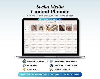 Social Media Content Planner Kalender Spreadsheet Google Spreadsheets Digitale Taken Kalender Idee Dump Template Maandelijkse Content Instagram Planner
