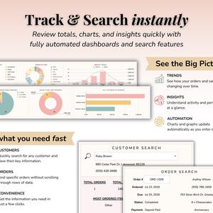 Order Tracker Spreadsheet, Home Baker Business Order Log Template ...