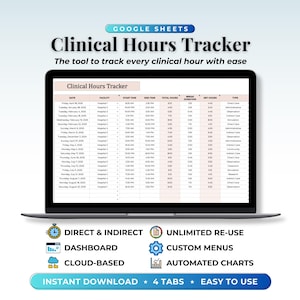 Klinischer Stundenplaner Tabelle Google Sheet Krankenpflege Schulplaner Residency Time Tracker Lizenz Sozialarbeiter Therapeut Zeit Tracking