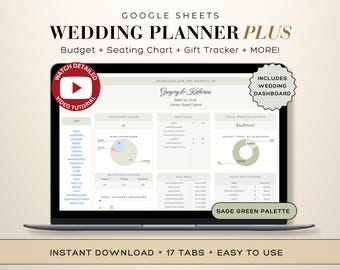 Wedding Planner Spreadsheet Wedding Budget Tracker Wedding Timeline Template Guest List Seating Chart Wedding Gift Tracker Wedding Itinerary