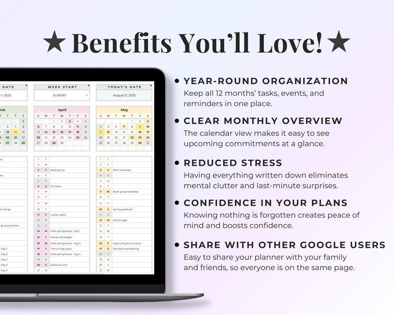 Year At A Glance Monthly Life Planner Year Planning Sheets Template Monthly Plan 12 Month Minimal Digital Planner Simple 5 Year Planner image 8
