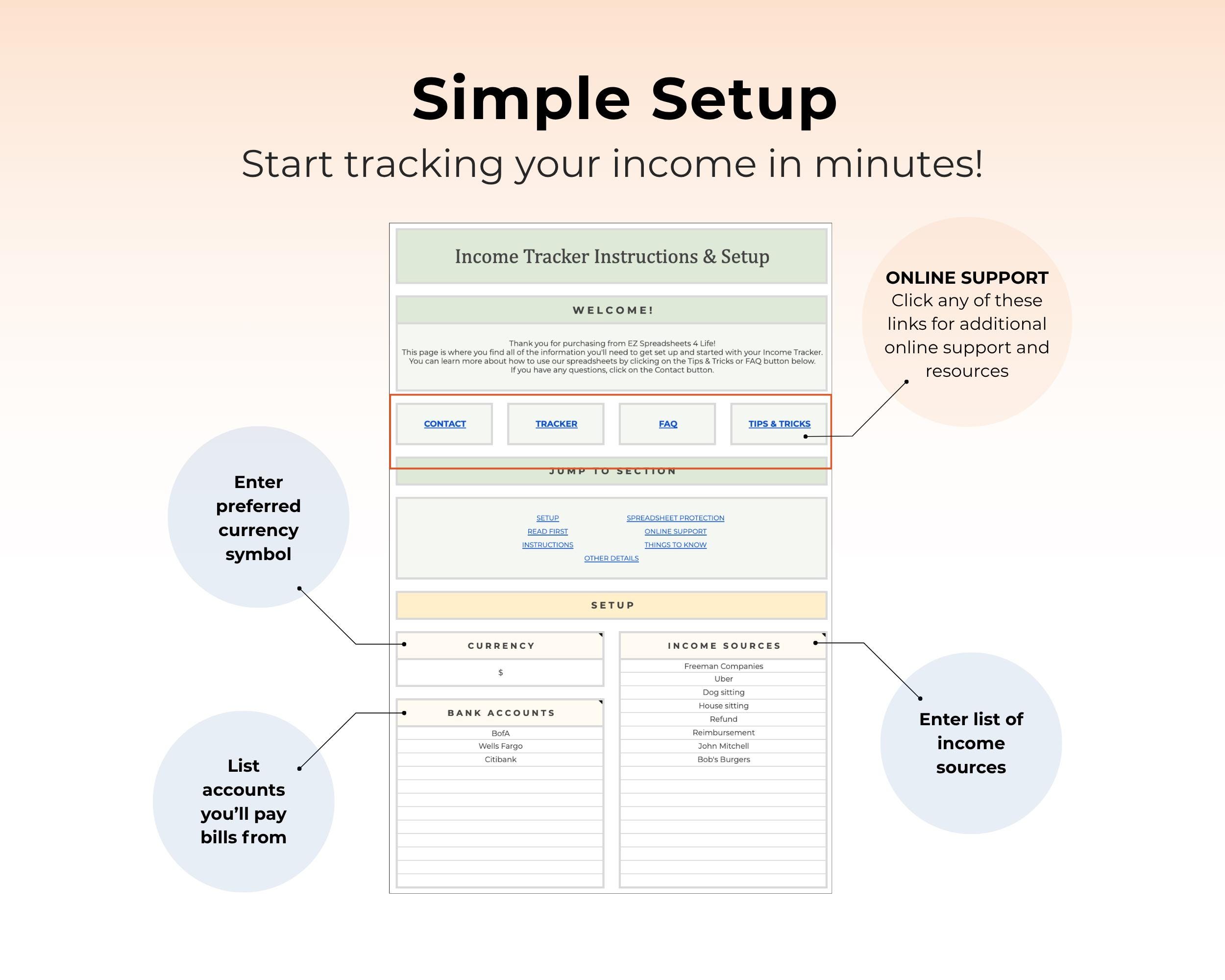 Income Tracker Spreadsheet Deposit Tracker Database Income Management ...