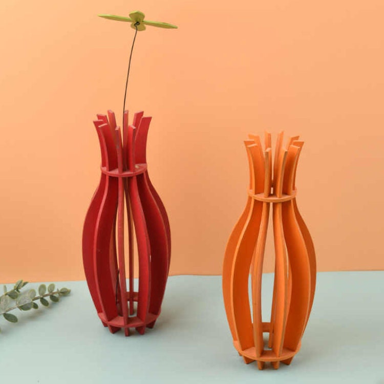 Modern Wooden Flower Vase Decorations Tall Wooden Vase for Etsy