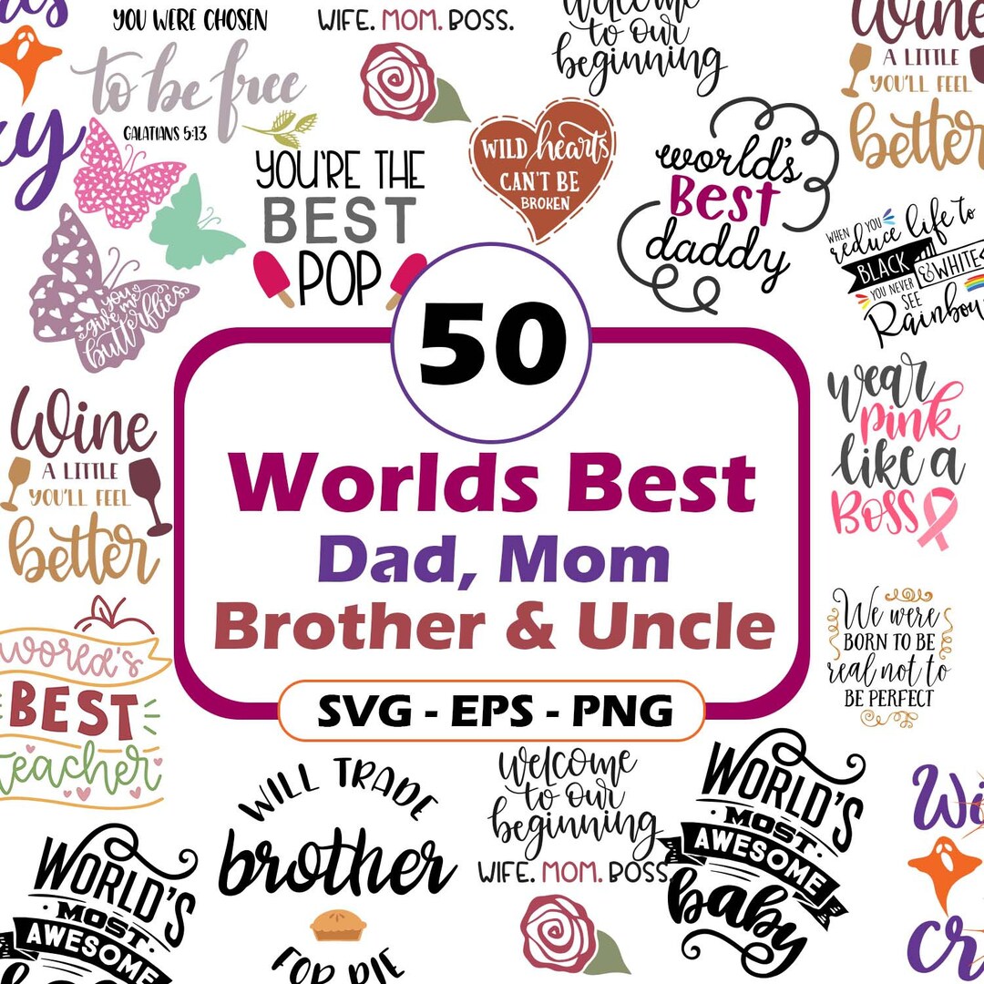World Best DAD Svg World Best Papa Svg Father Svg - Etsy