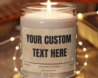 Custom Text Candle Funny Candle Gift Christmas Gift DIY Custom Message Gift Funny Candle Personalized Candle Customized Candle Custom Candle