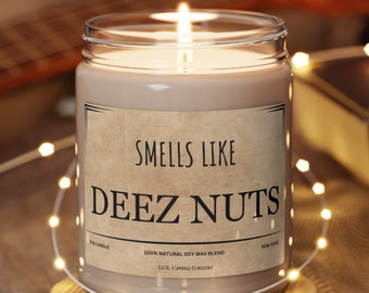 Deez Nuts Candle Funny Gag Gift Natural Soy Wax (9oz)