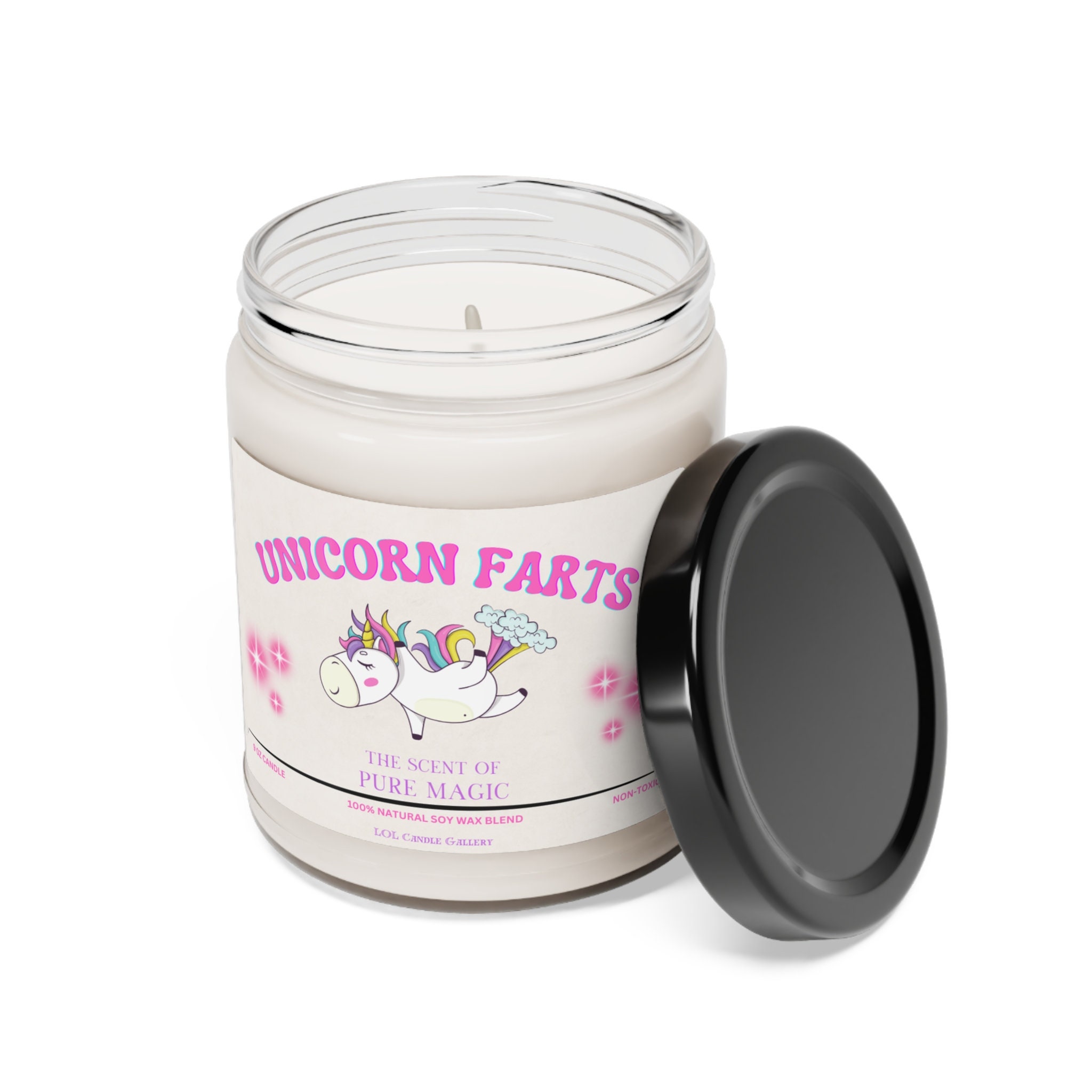 Unicorn Farts Candle Humorous Candle With Funny Saying Hilarious