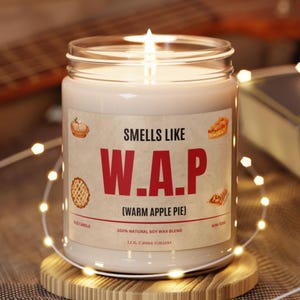 W.A.P Warm Apple Pie Duftkerze Lustig Herbst Dekor
