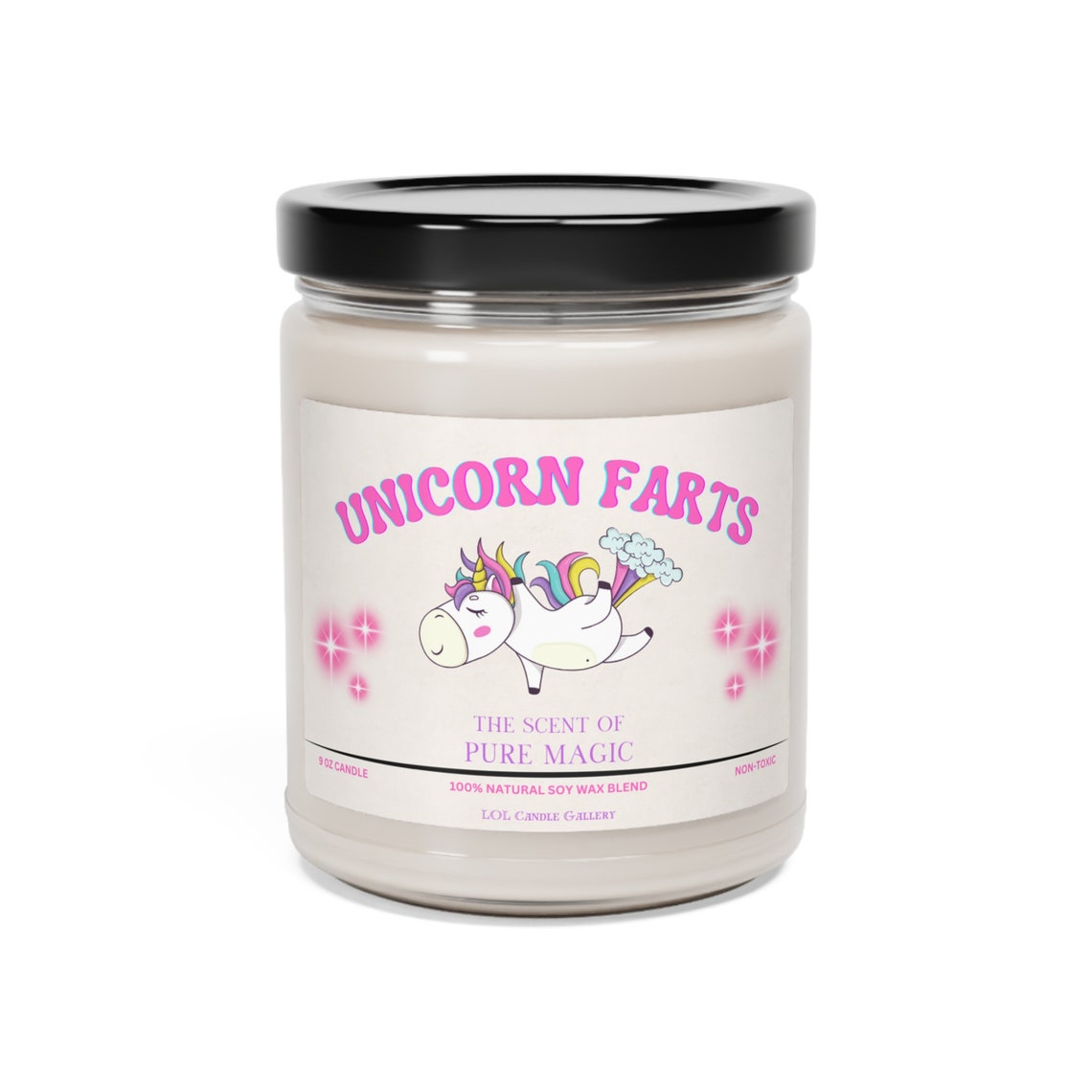 Unicorn Farts Candle Humorous Candle With Funny Saying Hilarious