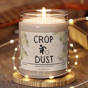 Crop Dust Candle Funny Gag Gift for Friends 9oz Soy Wax
