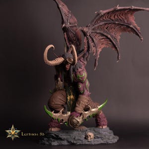 Illidan Stormrage 3D Printed Resin Figure - Hand-Painted - World of Warcraft Collectible