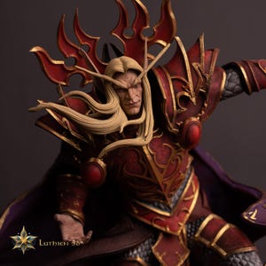 Kael&#39;thas Sunstrider 3D Printed Resin Figure - Hand-Painted - World of Warcraft Collectible