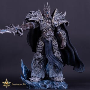 Lich King Figure – World of Warcraft Statue – 3D SLA Printed Resin Statue – Hand-Painted – Arthas Menethil