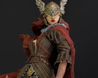 Figura di Malenia – Oggetto da collezione ispirato a Elden Ring – Statua in resina stampata in 3D – Dipinta a mano – Blade of Miquella