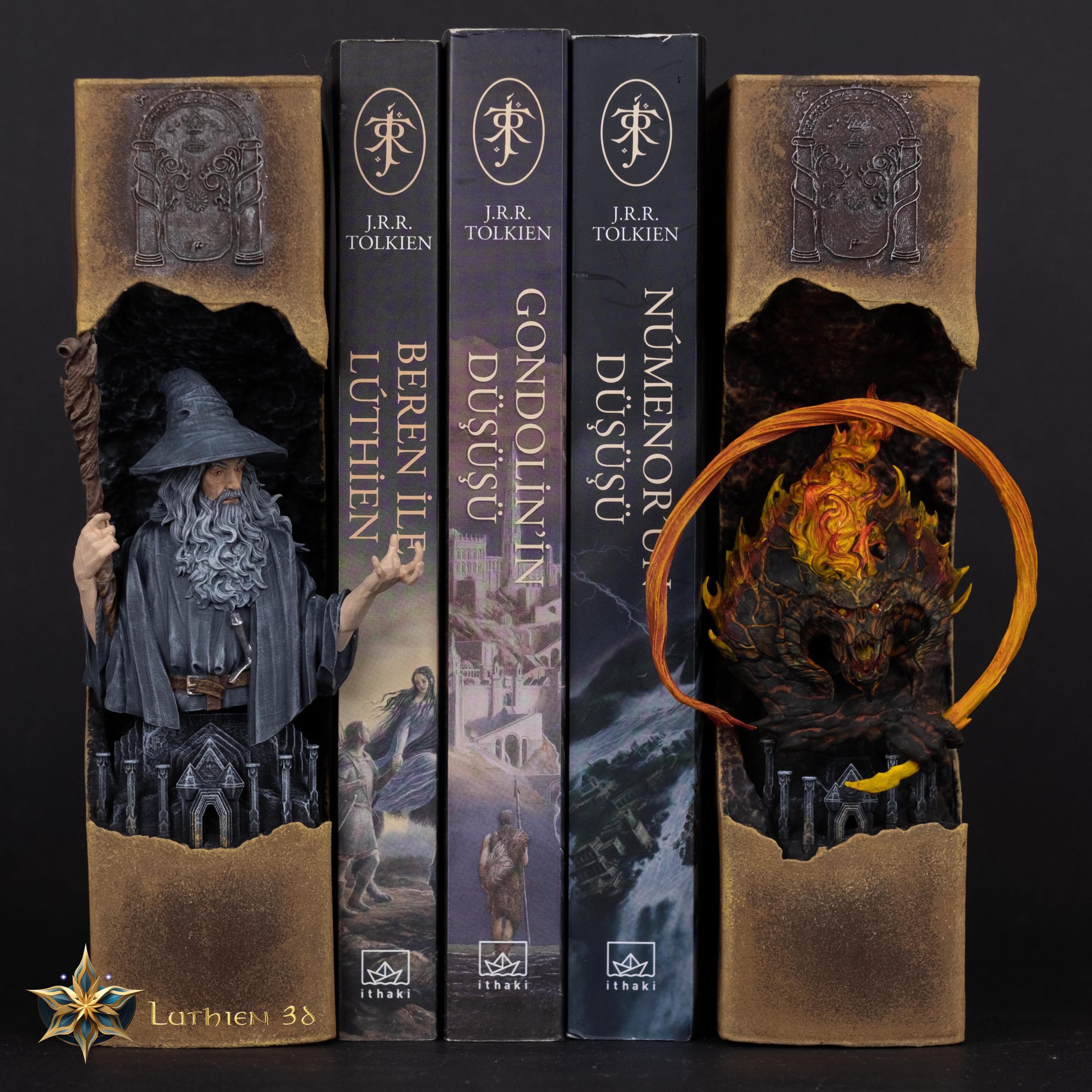 Gandalf - Balrog Bookends – Handcrafted Resin 3D Printed Bookends