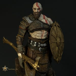 Kratos 3d Statue - God Of War Figure - Hand-Painted Masterpiece