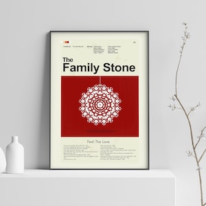 Impression moderne Mid-Century inspirée de The Family Stone | 12 x 18 po. ou 18 po. x 24 po. Impression uniquement