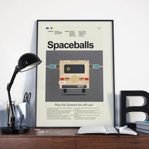 Spaceballs Inspired Mid-Century Modern Print | 12&quot;x18&quot; or 18&quot;x24&quot; Print only
