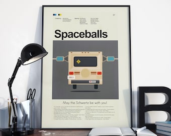 Spaceballs Inspired Mid-Century Modern Print | 12"x18" or 18"x24" Print only