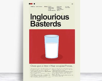 Inglourious Basterds Inspired Mid-Century Modern Print | 12"x18" or 18"x24" Print only