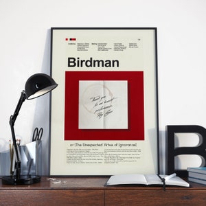 Birdman Birdman oder (Die unerwartete Tugend der Ignoranz!) Inspiriert Mid-Century Modern Print | Nur für 12 &quot;x 18 &quot;oder 18 &quot;x 24&quot; Druck