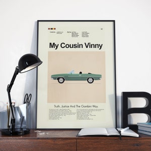 Mi primo Vinny inspiró la impresión moderna de mediados de siglo / Impresión de 12"x18" o 18"x24" solamente