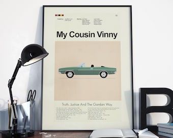 My Cousin Vinny Inspired Mid-Century Modern Print | 12&quot;x18&quot; or 18&quot;x24&quot; Print only